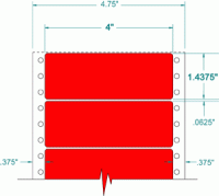 4" x 1-7/16"-FLUORESCENT ADDRESS(RED)