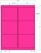 4" x 3-1/3"-FLUORESCENT MAILING(PINK)