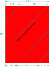 8-1/2" x 11"-FLOUR. SHEET-4 SLITS(RED)