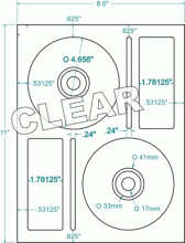 Glossy Clear CD / DVD - Memorex® Comparable - Inkjet ONLY