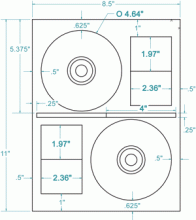 Glossy White CD / DVD - Stomper® Comparable - Inkjet ONLY